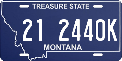 MT license plate 212440K
