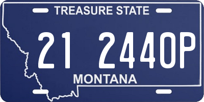 MT license plate 212440P