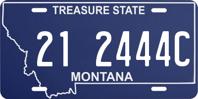 MT license plate 212444C