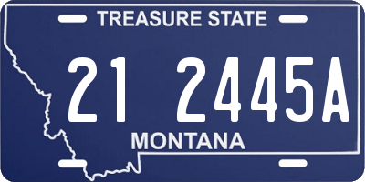 MT license plate 212445A