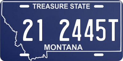 MT license plate 212445T