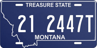 MT license plate 212447T