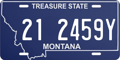 MT license plate 212459Y