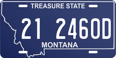 MT license plate 212460D