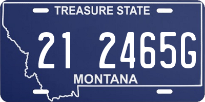 MT license plate 212465G
