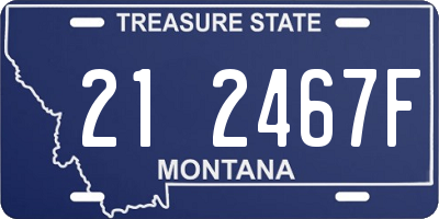 MT license plate 212467F