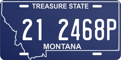 MT license plate 212468P