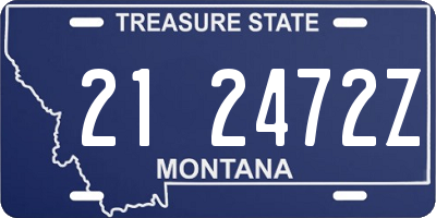 MT license plate 212472Z
