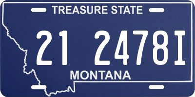 MT license plate 212478I
