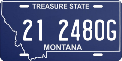MT license plate 212480G