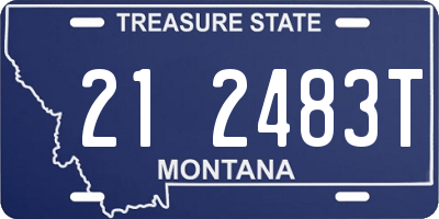 MT license plate 212483T