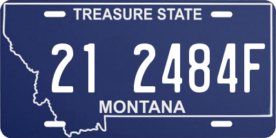 MT license plate 212484F