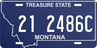 MT license plate 212486C