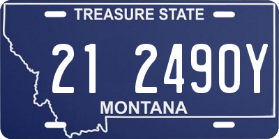 MT license plate 212490Y