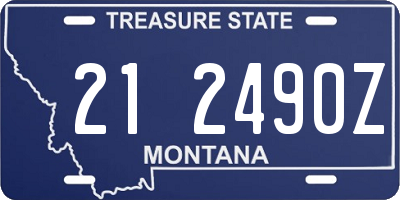 MT license plate 212490Z