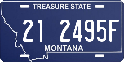 MT license plate 212495F