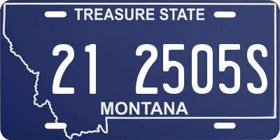 MT license plate 212505S