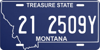 MT license plate 212509Y
