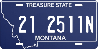 MT license plate 212511N