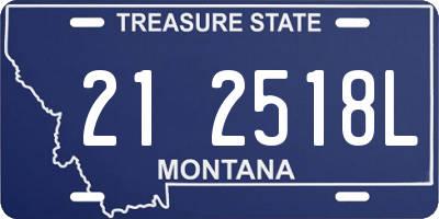 MT license plate 212518L