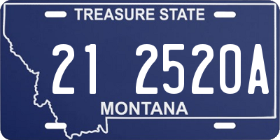 MT license plate 212520A