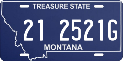 MT license plate 212521G