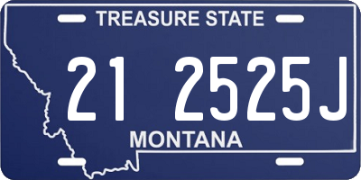 MT license plate 212525J