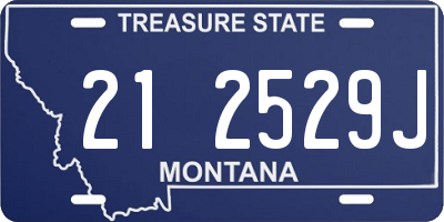 MT license plate 212529J