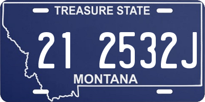 MT license plate 212532J