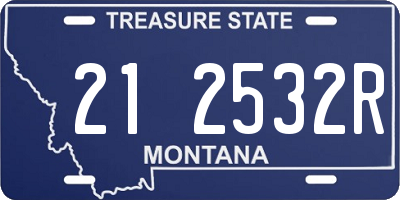 MT license plate 212532R