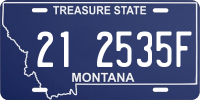 MT license plate 212535F