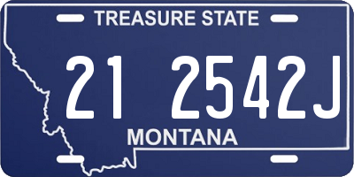 MT license plate 212542J