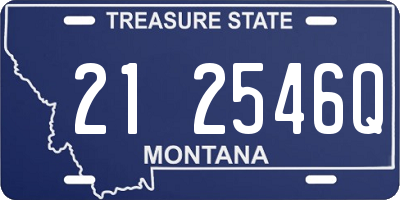 MT license plate 212546Q