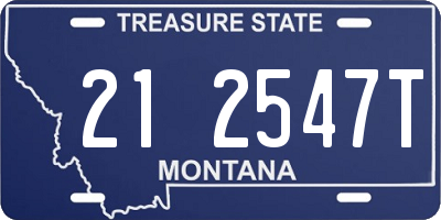 MT license plate 212547T