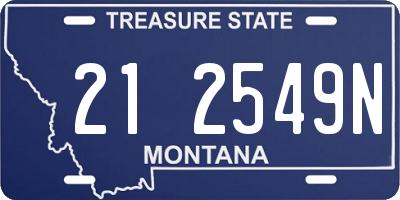 MT license plate 212549N
