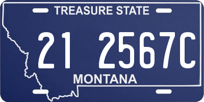 MT license plate 212567C