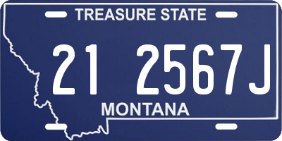 MT license plate 212567J