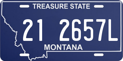 MT license plate 212657L