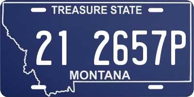 MT license plate 212657P