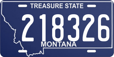 MT license plate 218326