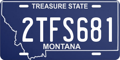 MT license plate 2TFS681