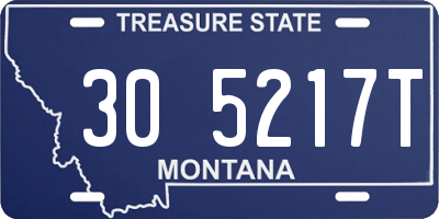 MT license plate 305217T