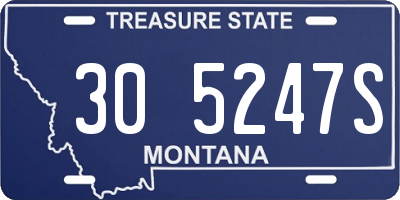 MT license plate 305247S