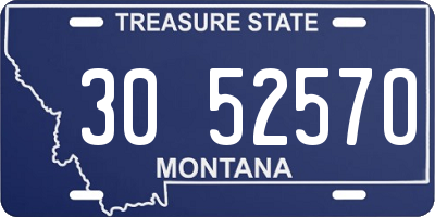 MT license plate 305257O