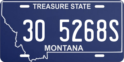 MT license plate 305268S