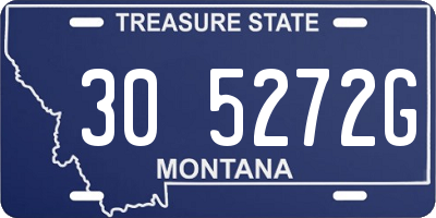 MT license plate 305272G