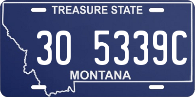 MT license plate 305339C