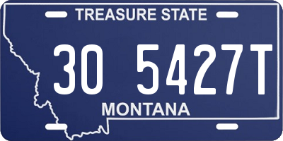 MT license plate 305427T