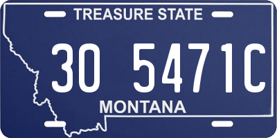 MT license plate 305471C