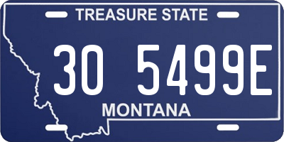 MT license plate 305499E